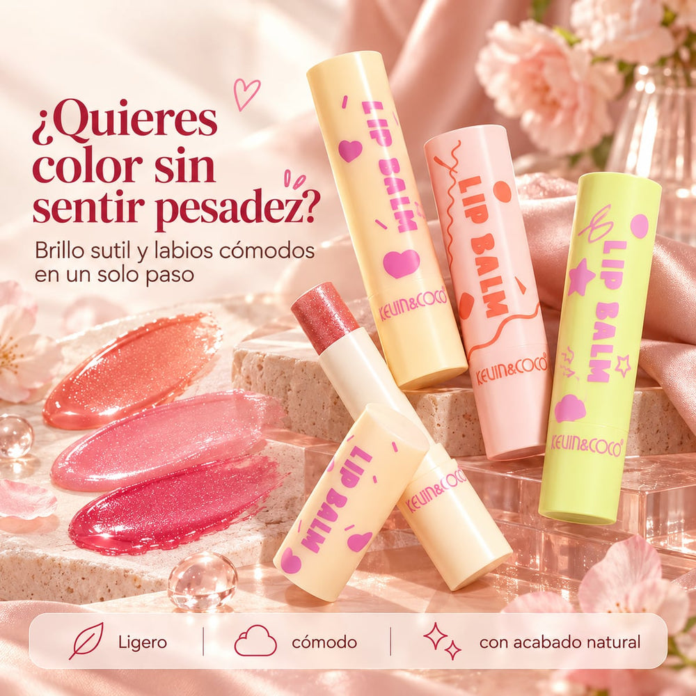 Bálsamo labial en barra con acabado natural