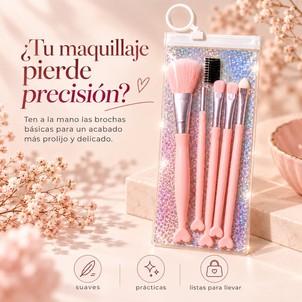 Brochas x5 para un maquillaje preciso
