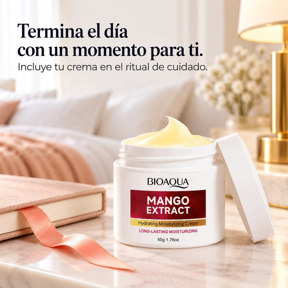 Textura de la crema facial de mango