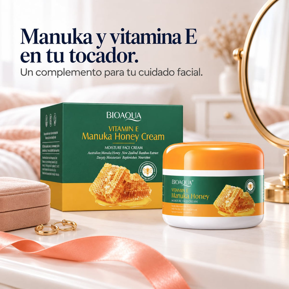 Crema facial de manuka con su caja