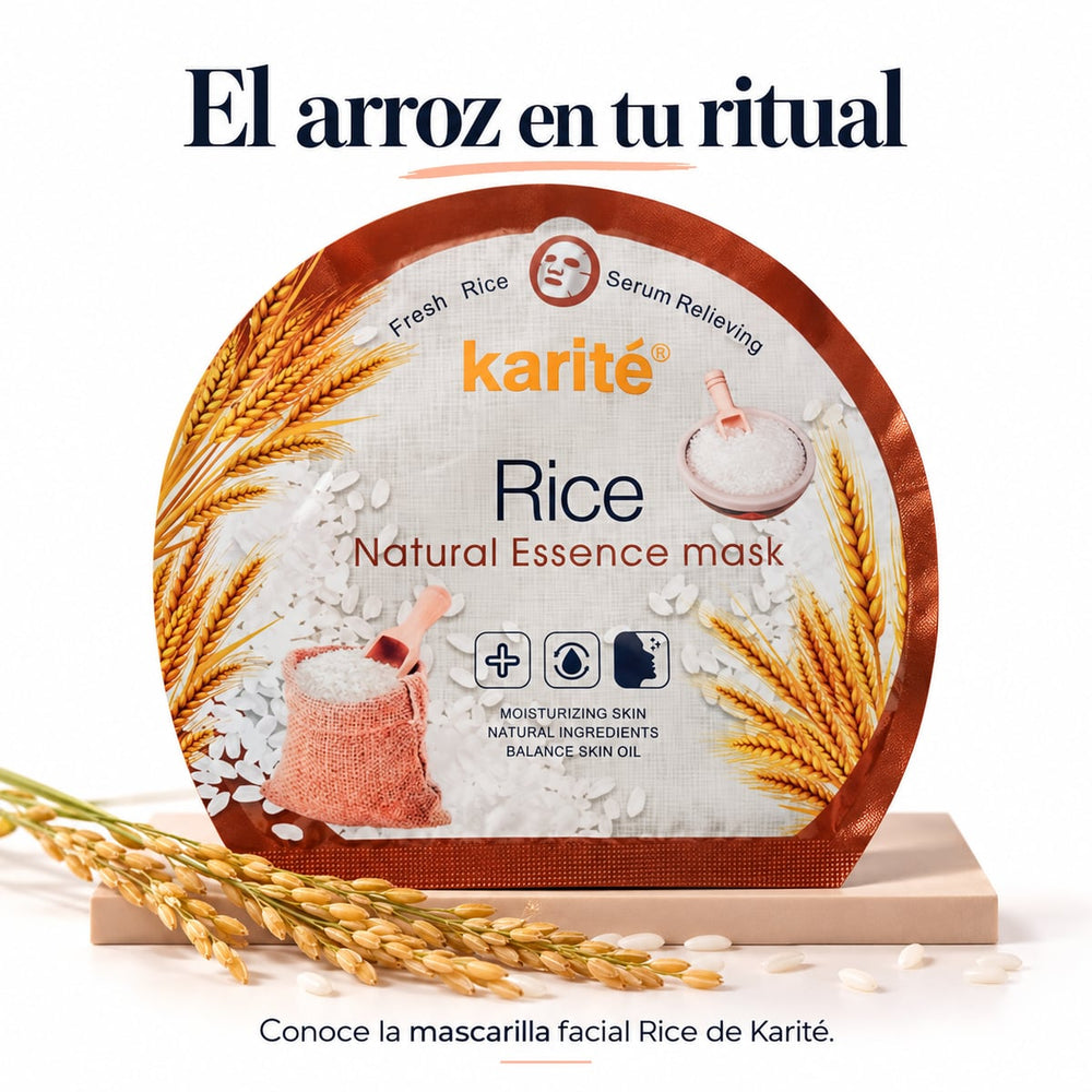 Mascarilla de arroz en el tocador