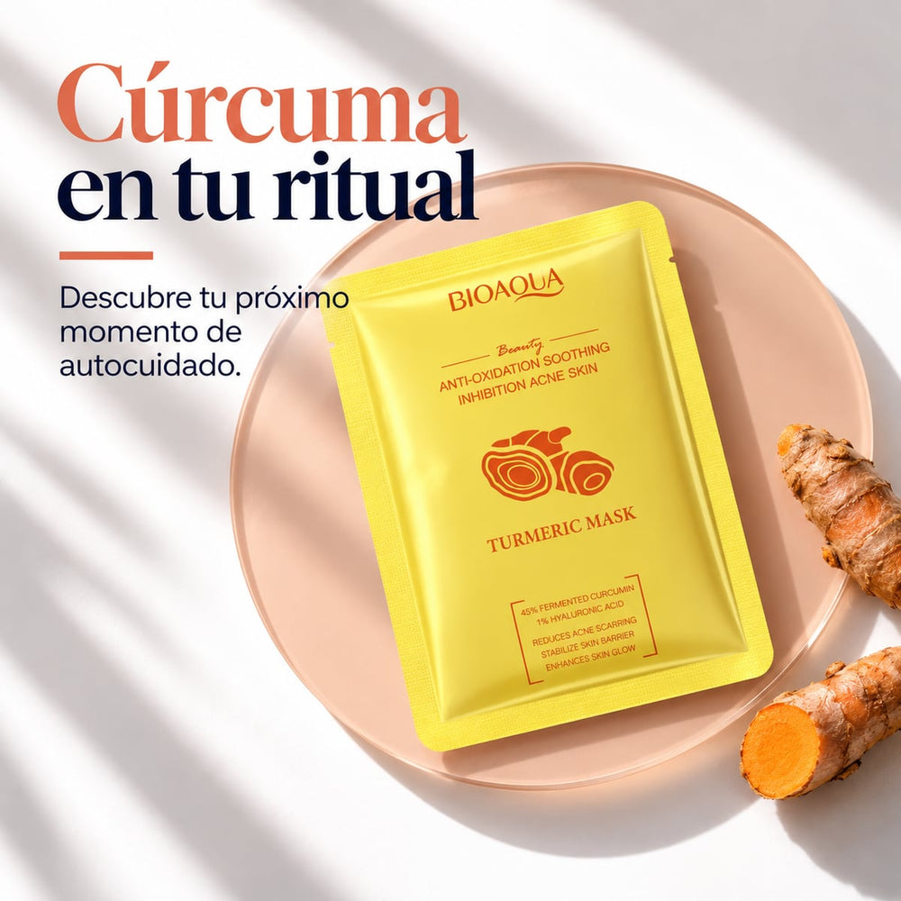 Mascarilla de cĂşrcuma en el tocador