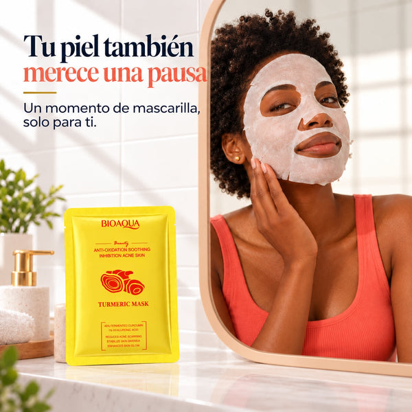 Mascarilla de cĂşrcuma lista para usar