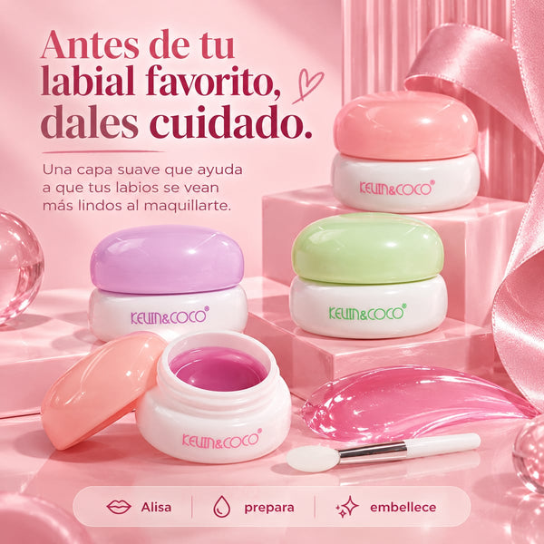 Mascarilla labial antes del maquillaje