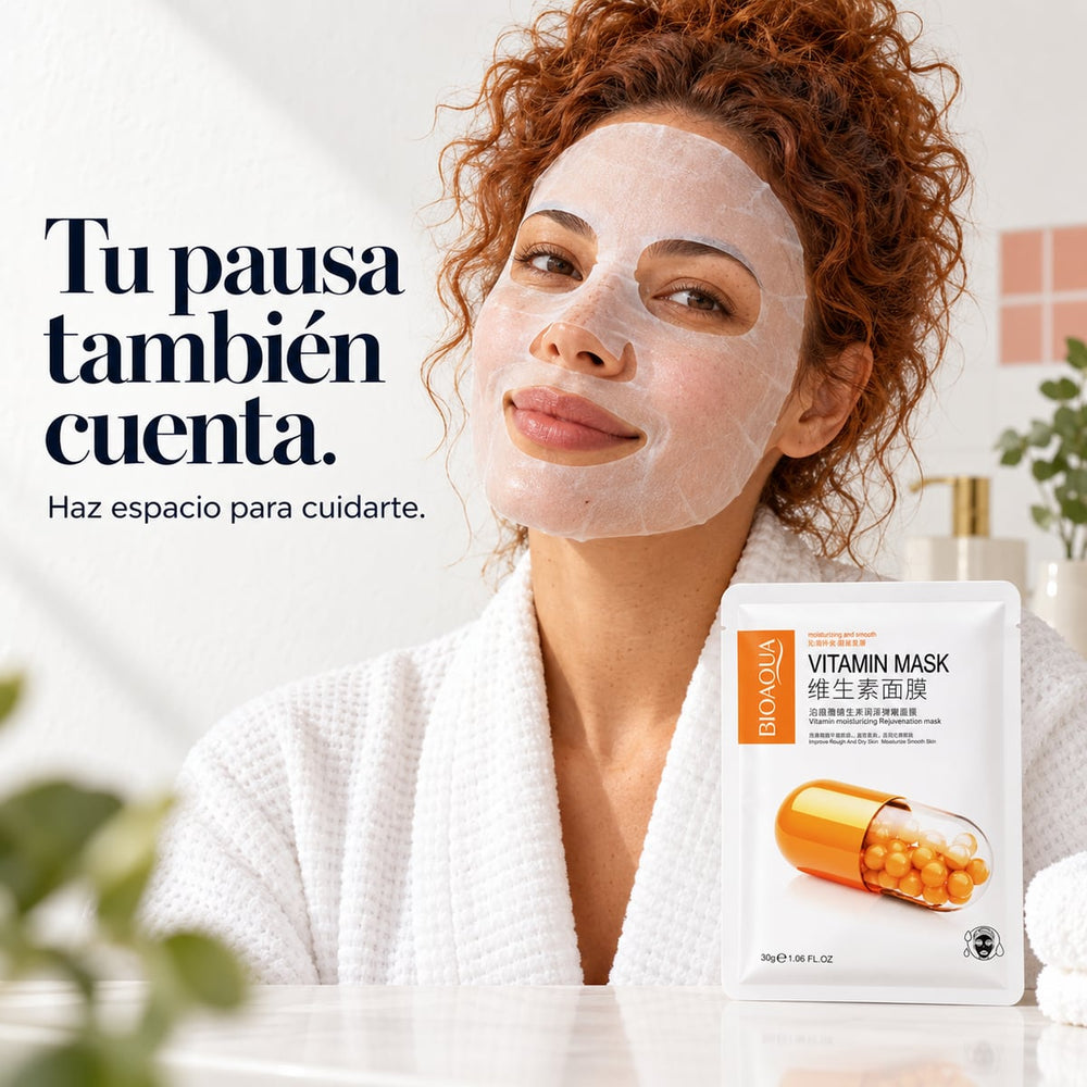 Mascarilla de vitaminas en el tocador