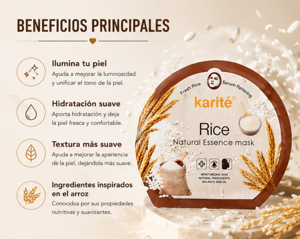 Mascarilla Facial De Arroz