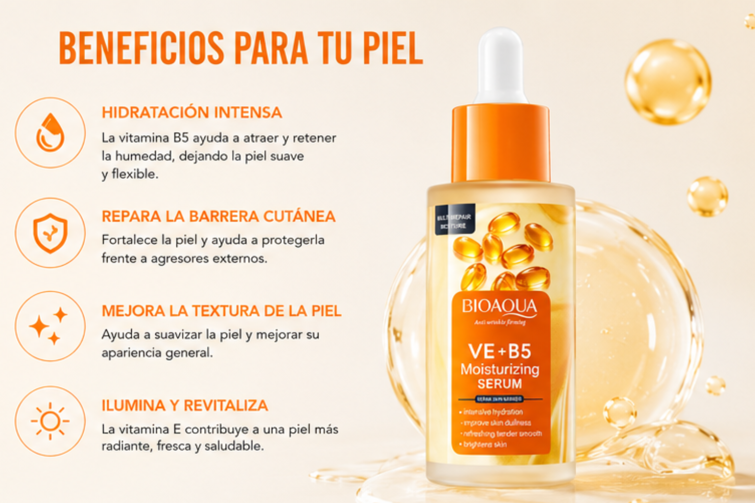 Serum Facial Vitamina E + Vitamina B5