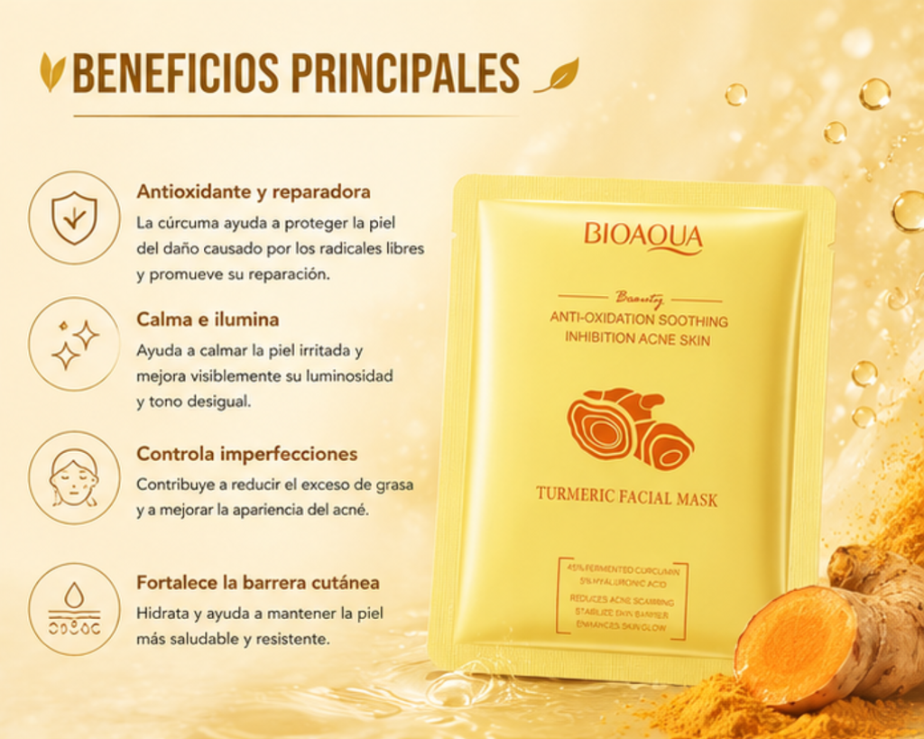 Mascarilla Facial Con Cúrcuma