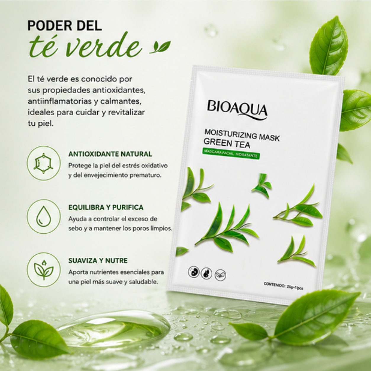 Mascarilla Facial Té Verde