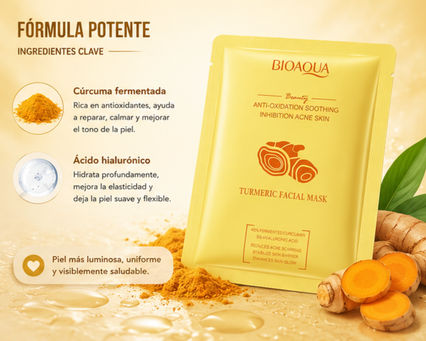 Mascarilla Facial Con Cúrcuma