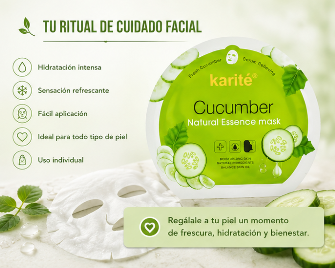 Mascarilla Facial De Pepino