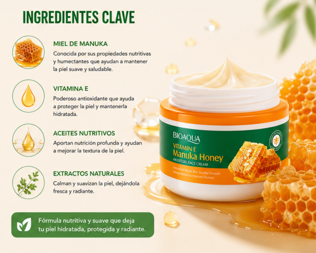 Crema Facial Miel de Manuka
