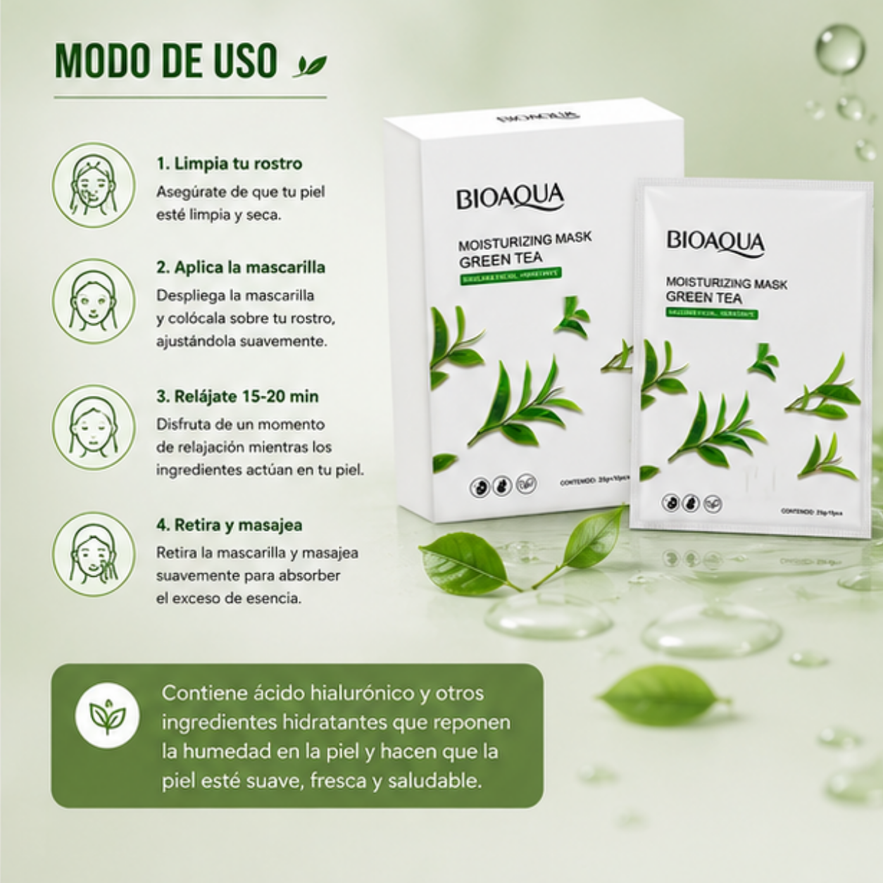 Mascarilla Facial Té Verde