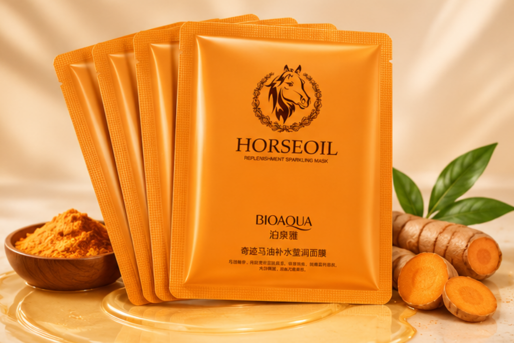 Mascarilla Facial extracto de aceite de caballo