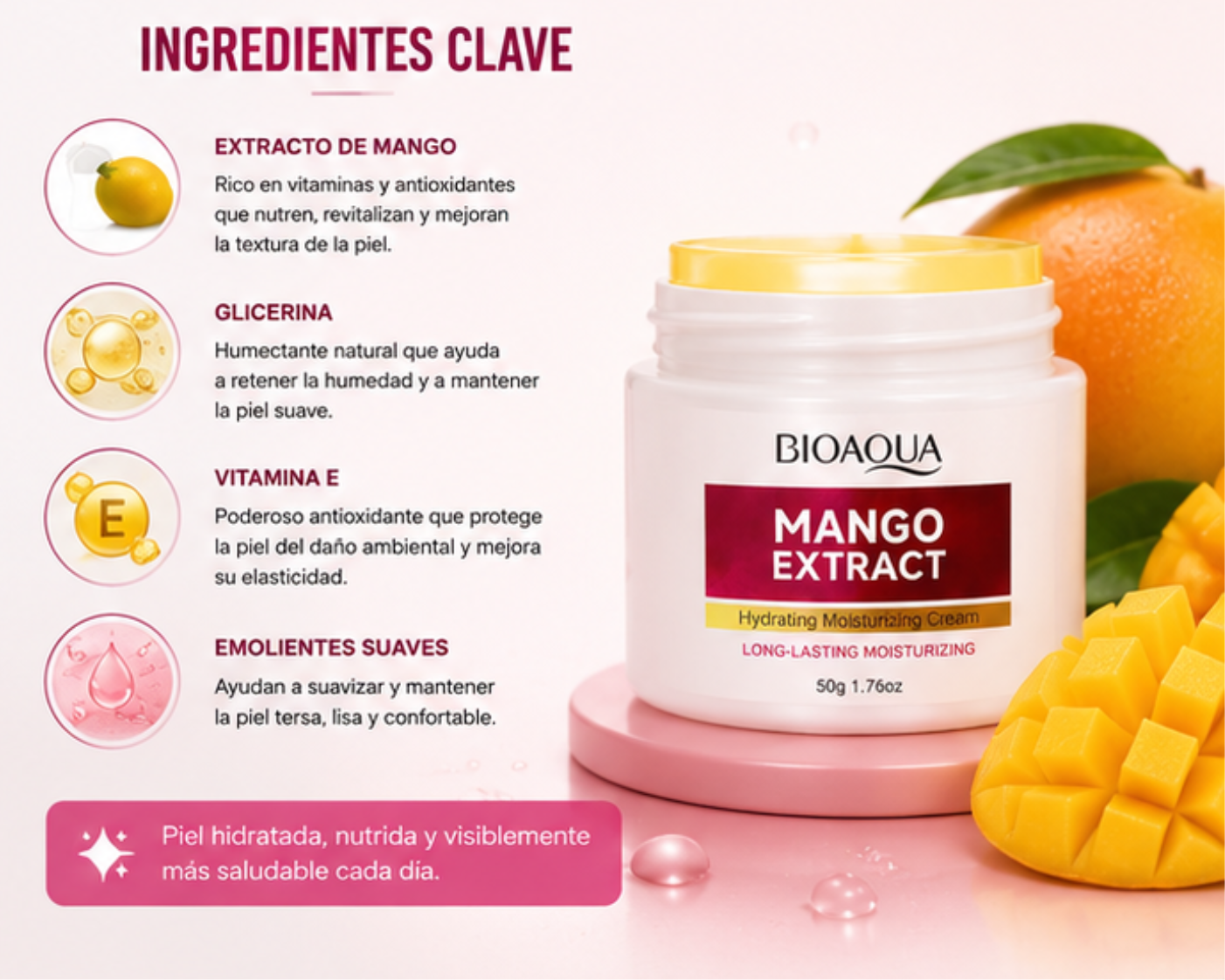 Crema Facial Extracto de Mango