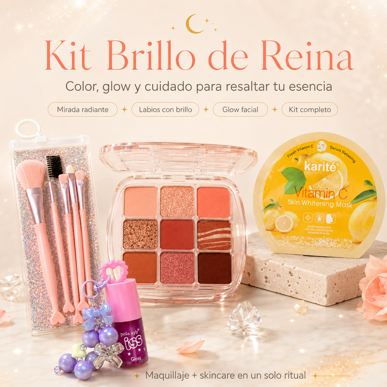 💄KIT BRILLO DE REINA
