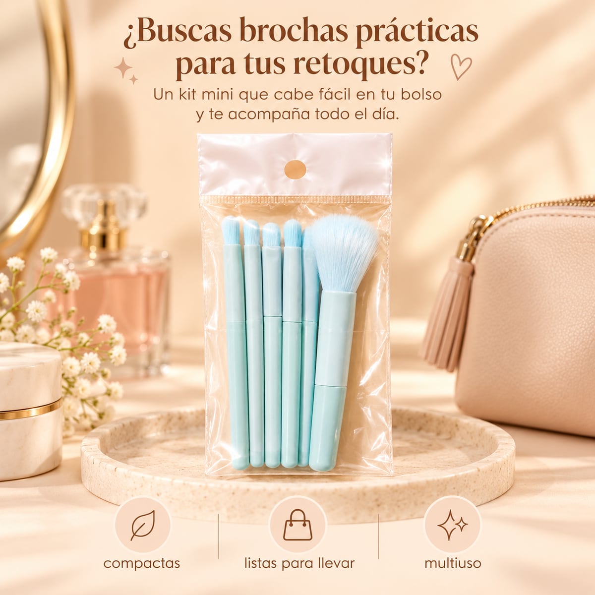 Brochas mini prácticas para tus retoques