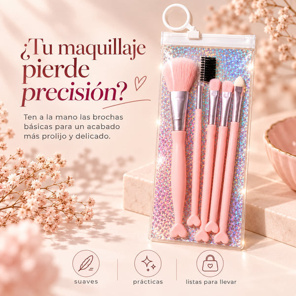 Brochas x5 para un maquillaje preciso