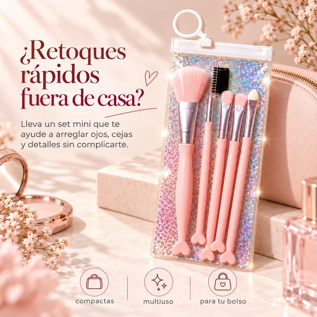Brochas x5 para retoques fuera de casa