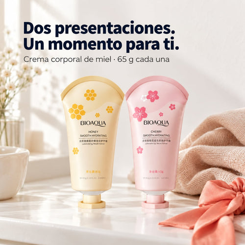 Crema corporal de miel en sus dos presentaciones