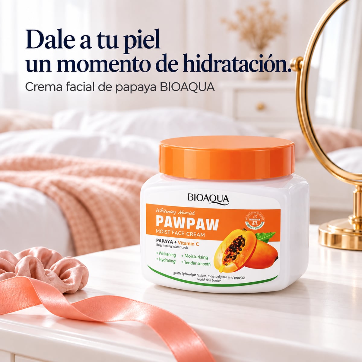 Crema facial de papaya y vitamina C BIOAQUA