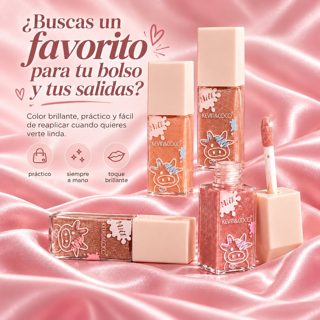 Labial líquido glossy Kevin & Coco