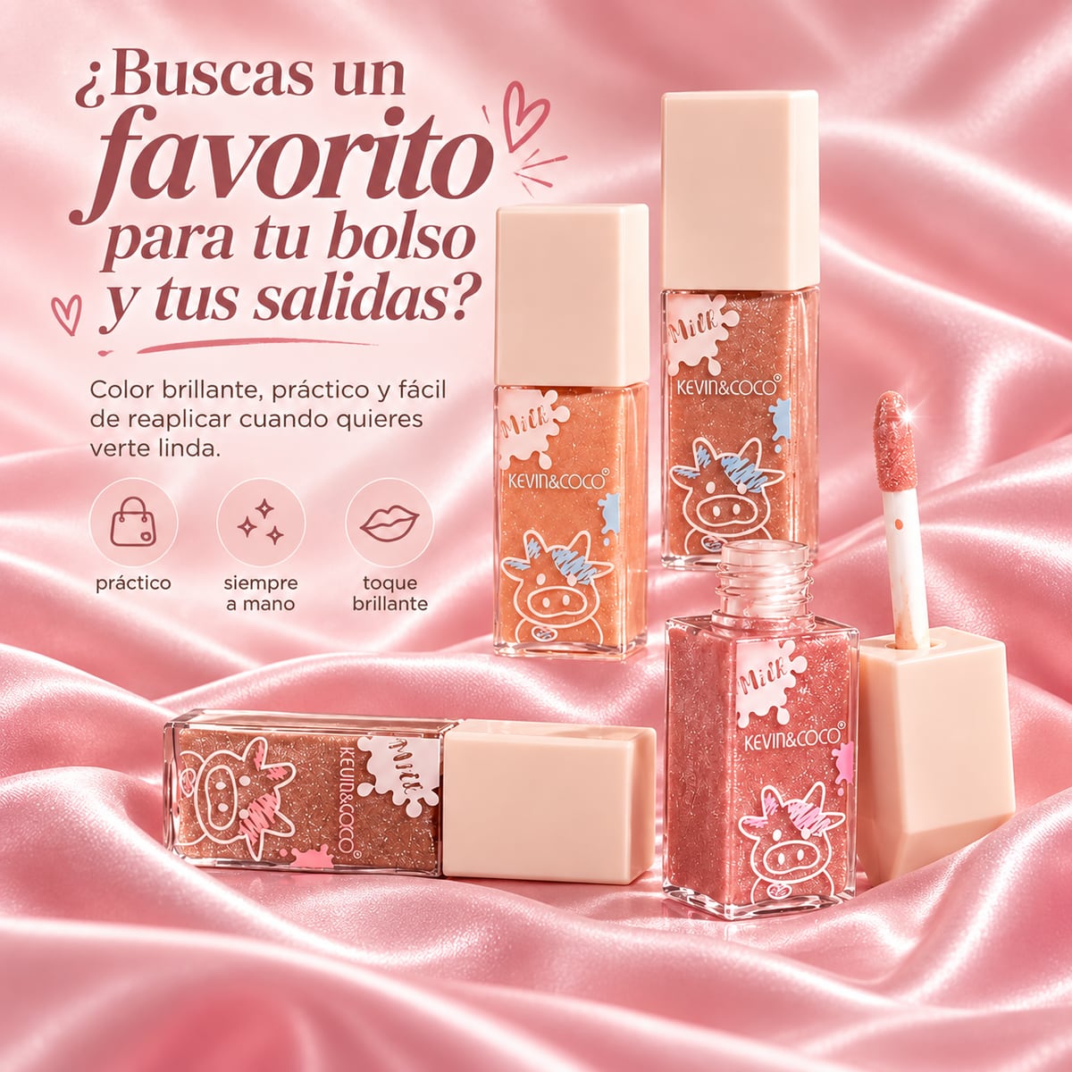 Labial líquido glossy Kevin & Coco