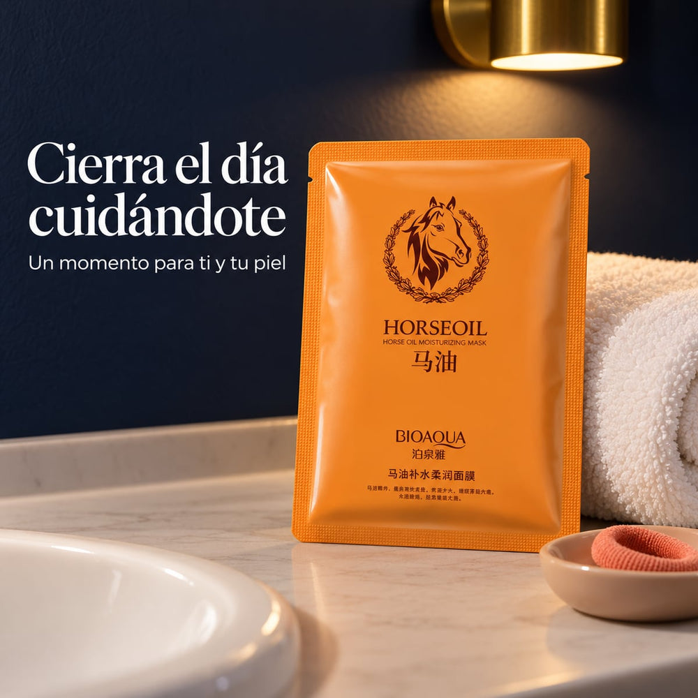 Mascarilla HORSEOIL en el baño