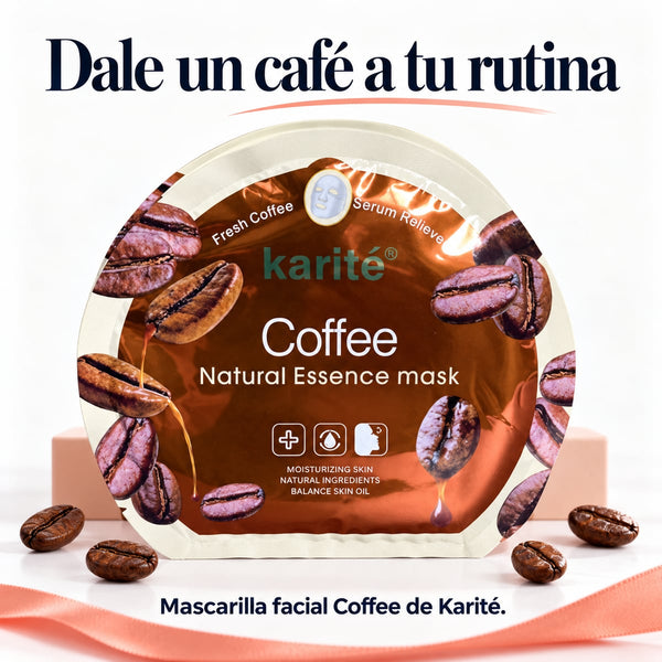 Mascarilla de café en el tocador