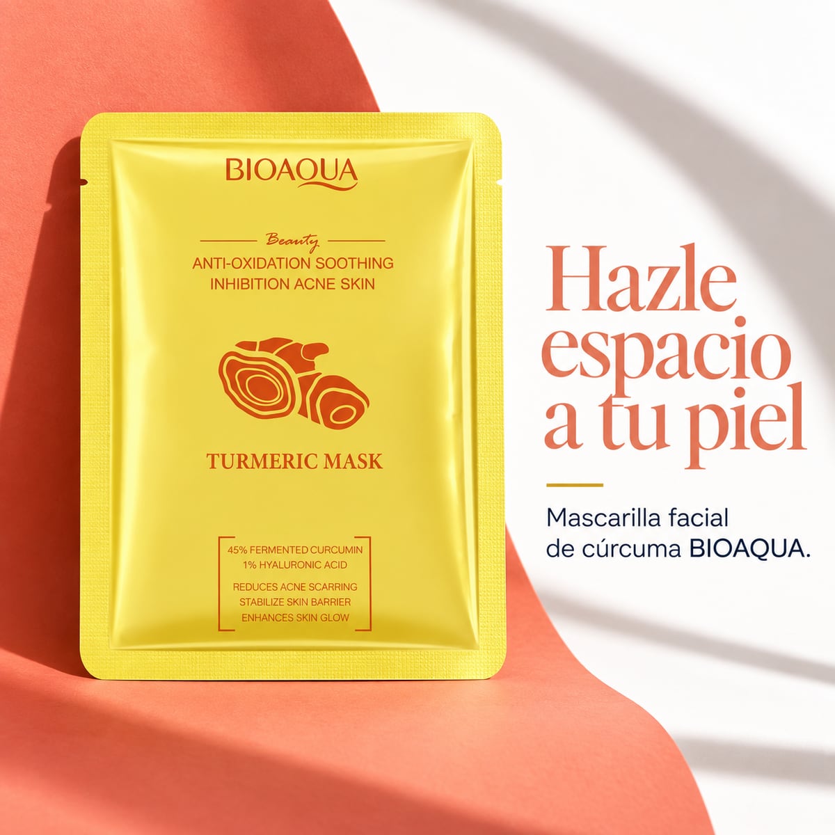 Mascarilla facial de cúrcuma BIOAQUA