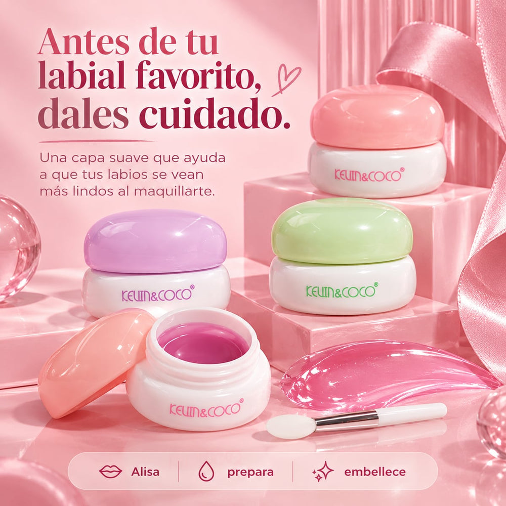 Mascarilla labial antes del maquillaje