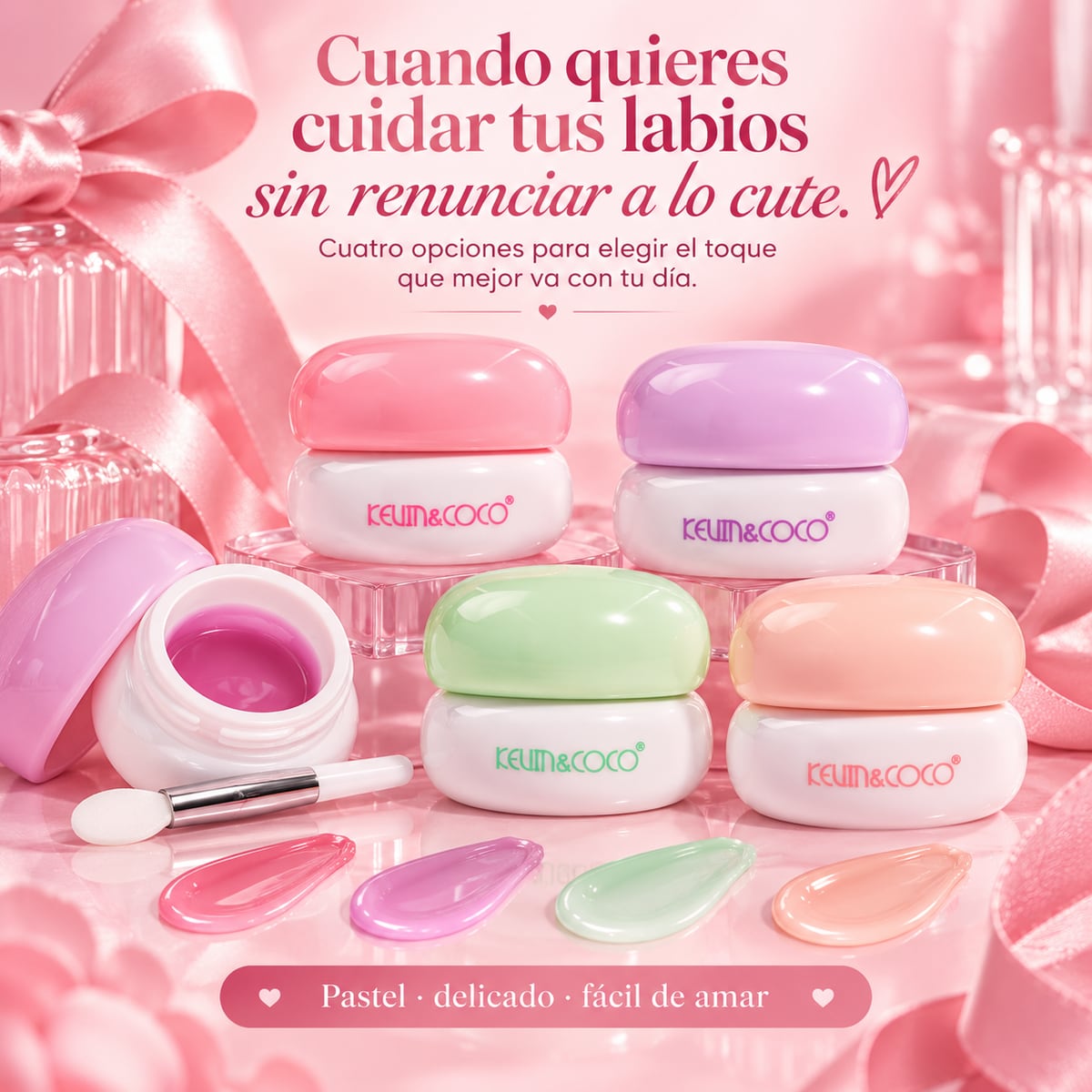 Colores de la mascarilla labial hidratante