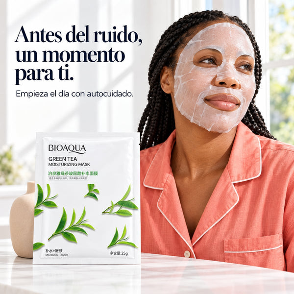 Mascarilla de té verde para tu rutina