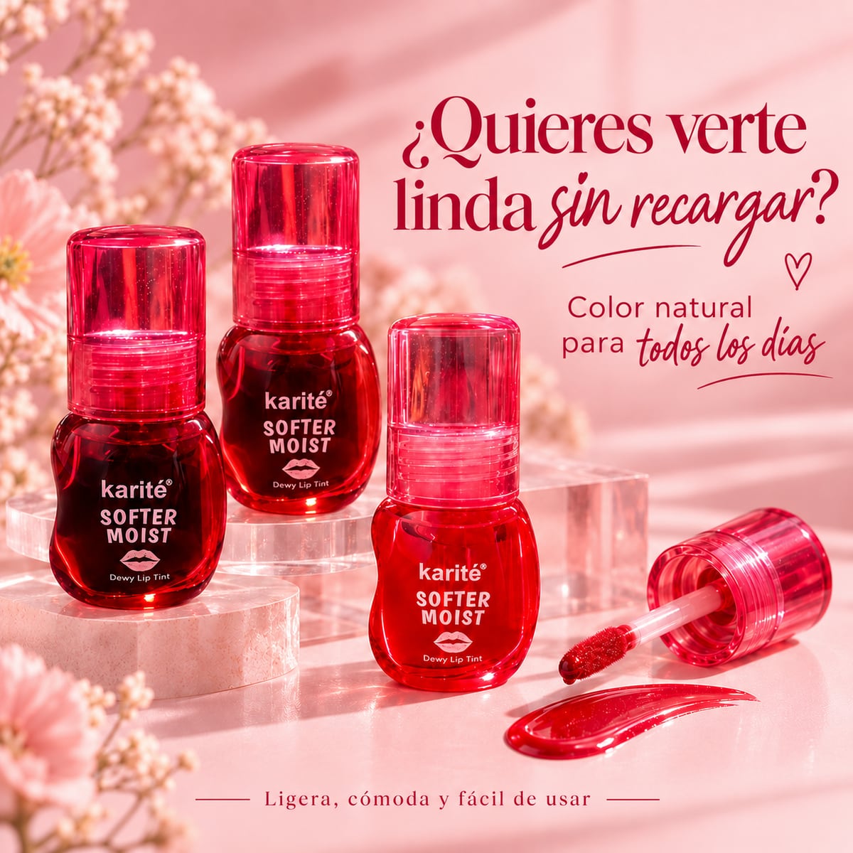 Tinta labial de karité con acabado natural
